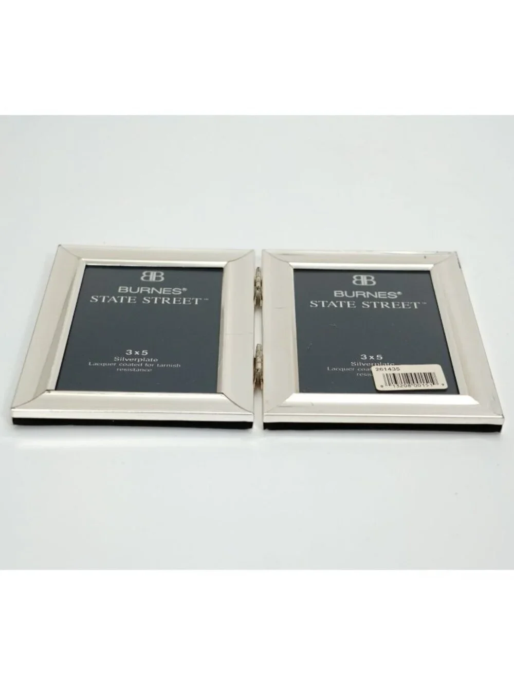 Burnes State Street Double Frame Silverplate Folding for Two 3x5s